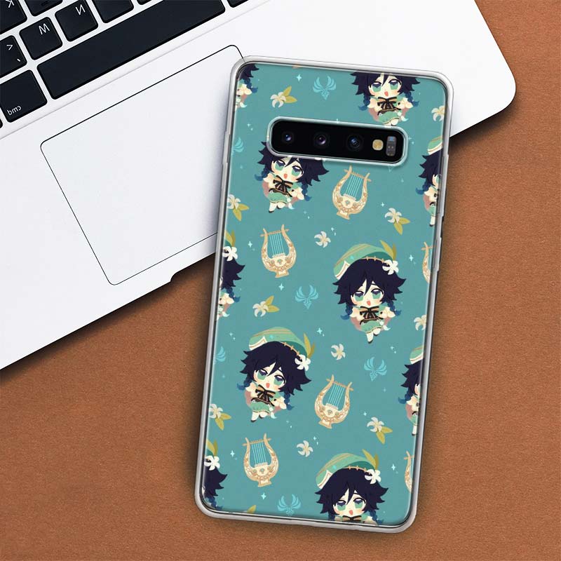 Genshin Impact Art Background Phone Case For Samsung Galaxy S10 Plus S20 FE S21 S22 Ultra S10E S9 S8 + S6 S7 Edge Lite Shell Coq