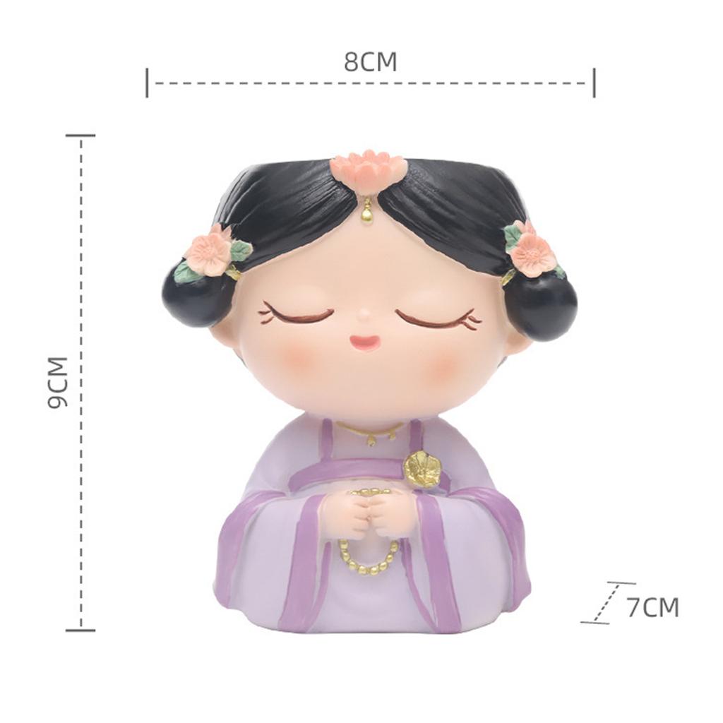 Head Planter Desktop Flowerpot Girl Figurine DIY Gift Decorative Crafts Resin Flower Pot,Cute Plant Pot for Outdoor Yard