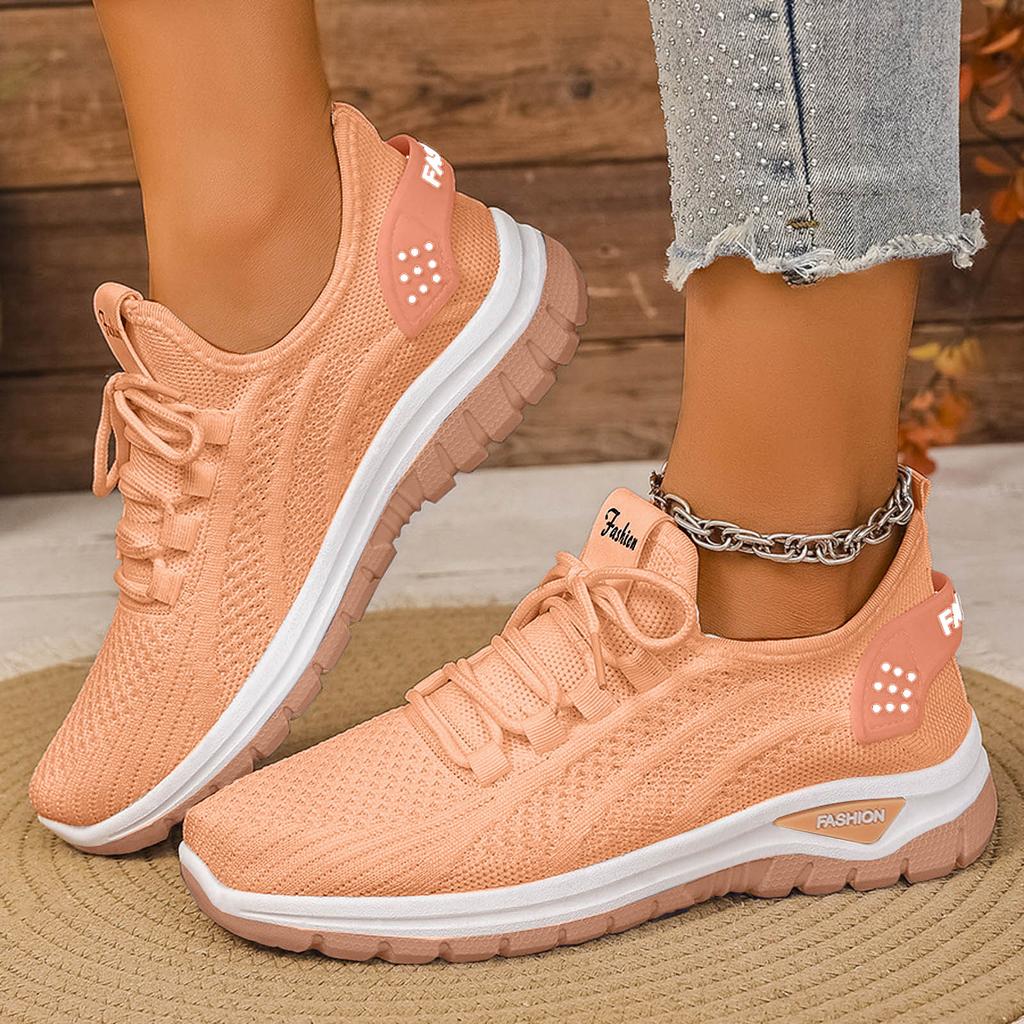Sneaker Wedge Heels for Women Women's Mesh Breathable Lightweight Shoes Fashion Casual Lace Up Soft Sole Womens Shoes Slip on