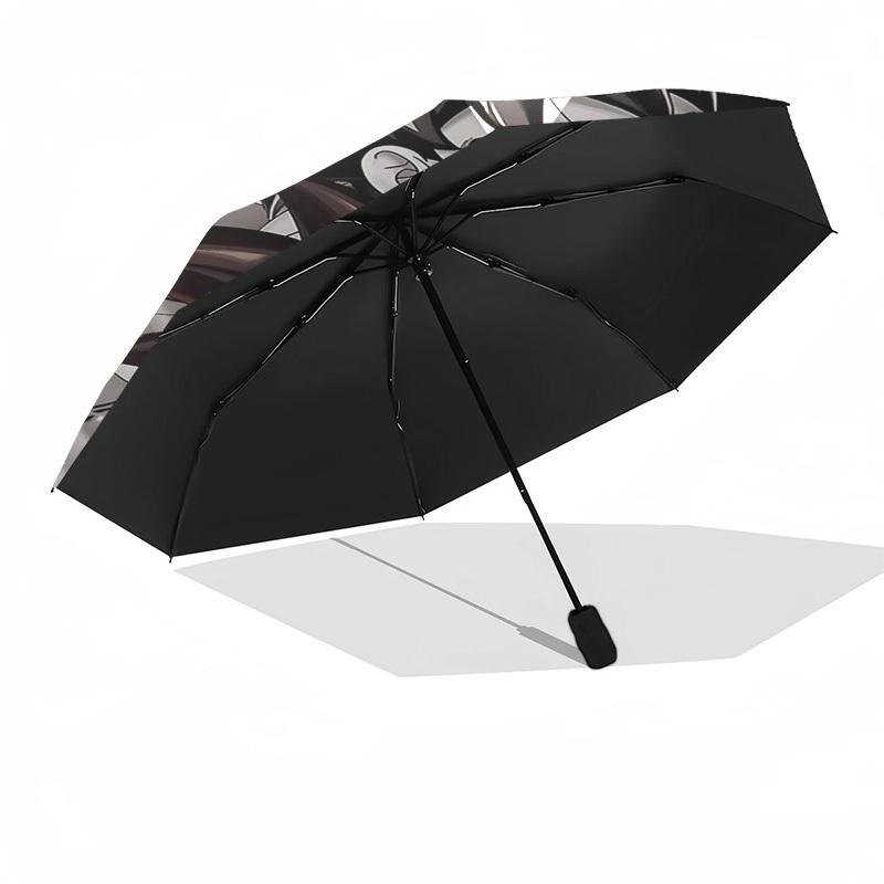 1pc Dragon Ball Z Goku Umbrella Automatic Open Close Portable 3-Fold Design 8 Bone Iron Frame Outdoor Umbrella Perfect Gift for Fans, Travelers, Daily