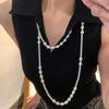 1PC Trendy Vintage  Imitation Pearl Multi Layered Pearl Bead Necklace for Women Sweet Elegant Party Jewelry Wedding Gift