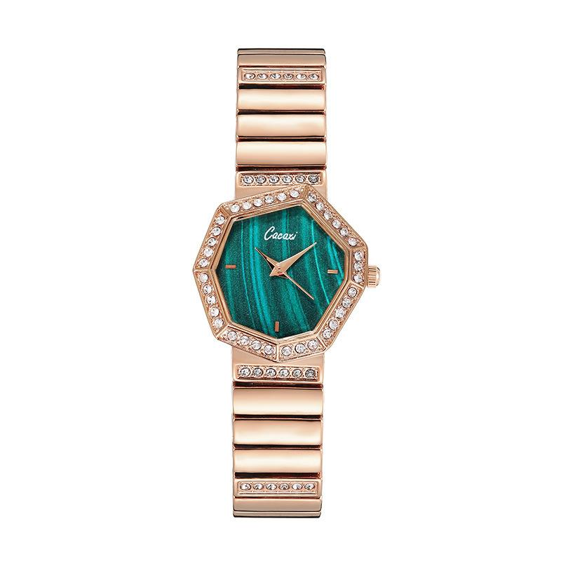 

Новые женские часы, модные, маленькие, зеленые, сплав, стразы