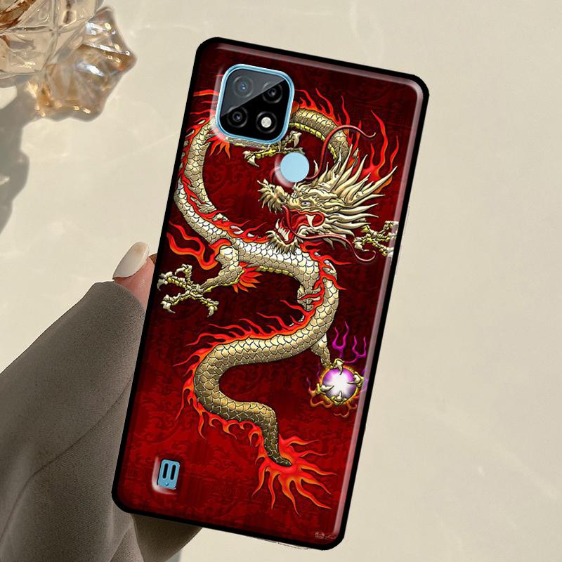 Fashion Chinese Dragon For Realme GT 7 Pro GT 6T 6 5 C67 C61 C55 C53 C51 C21Y C25S C75 10 11 12 13 14 Pro Plus Case