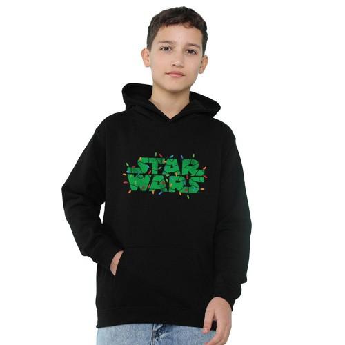 Star Wars Childrens/Kids Christmas Lights Logo Hoodie