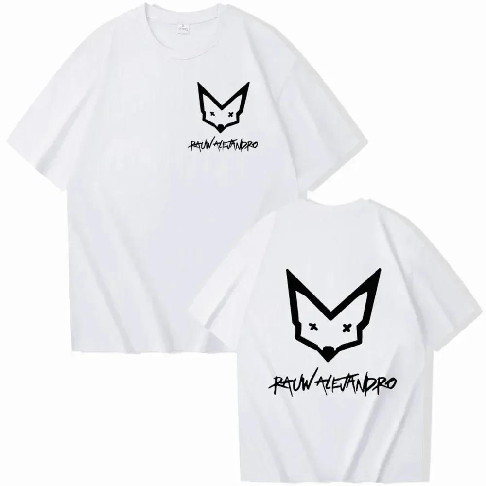 

Футболка из хлопка Rauw Alejandro для мужчин и женщин, модная рубашка с короткими рукавами и круглым вырезом в стиле Харадзюку, люксовый бренд 3XL