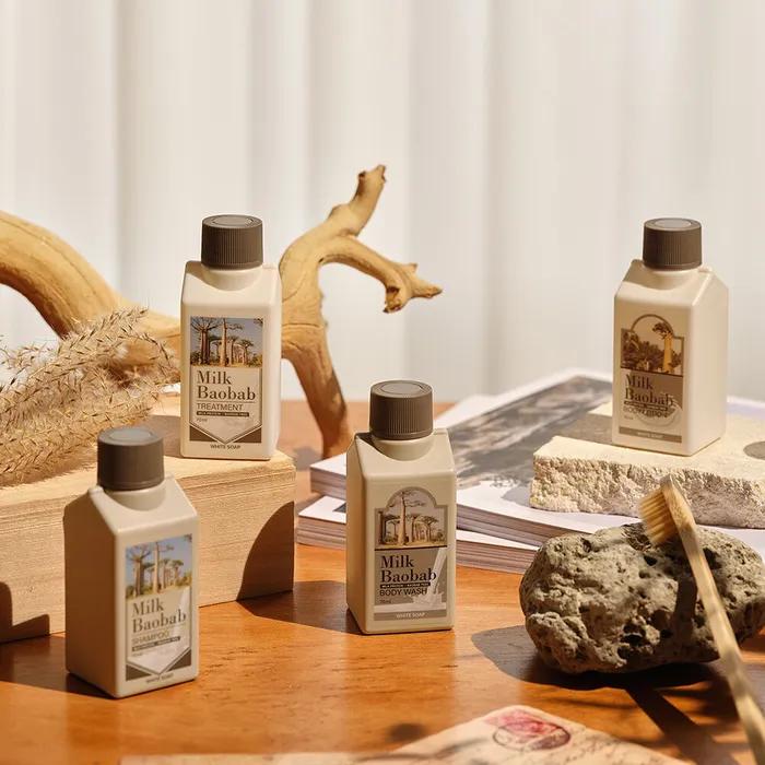 

Дорожный набор шампунь/кондиционер/гель для душа/лосьон для тела 70 мл (Белое мыло)