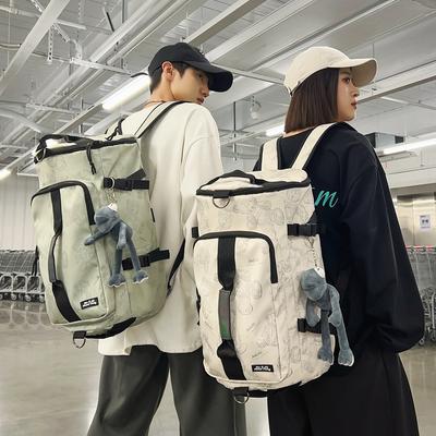 Mode Style Couple et Tendance Imprimé Multifonctionnel Grande Capacité Sac de Voyage Porte-à-porte pour Déménagement Maison Sac à Bagages