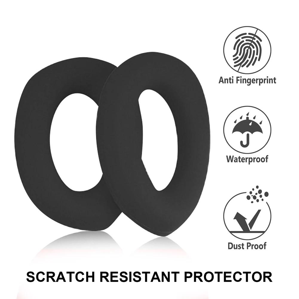 2PCS Silicone Earpad Covers Headphone Cushion Covers Replacement Washable Noise Reduction for Sony WH-1000XM5 Earphone