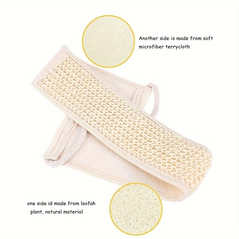 3pcs Exfoliating Scrubber Strap Bath Towel Dual-Sided Soft Microfiber Terry Cloth Bath Sponge For Shower Spa Body Skin Cleansing Tool Body Massage