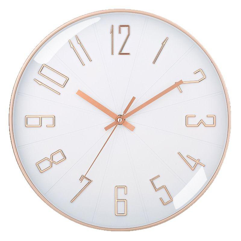 8-inch 20CM Silent Wall Clock Creative Fashion Home Living Room 3D Digital Simple Clock