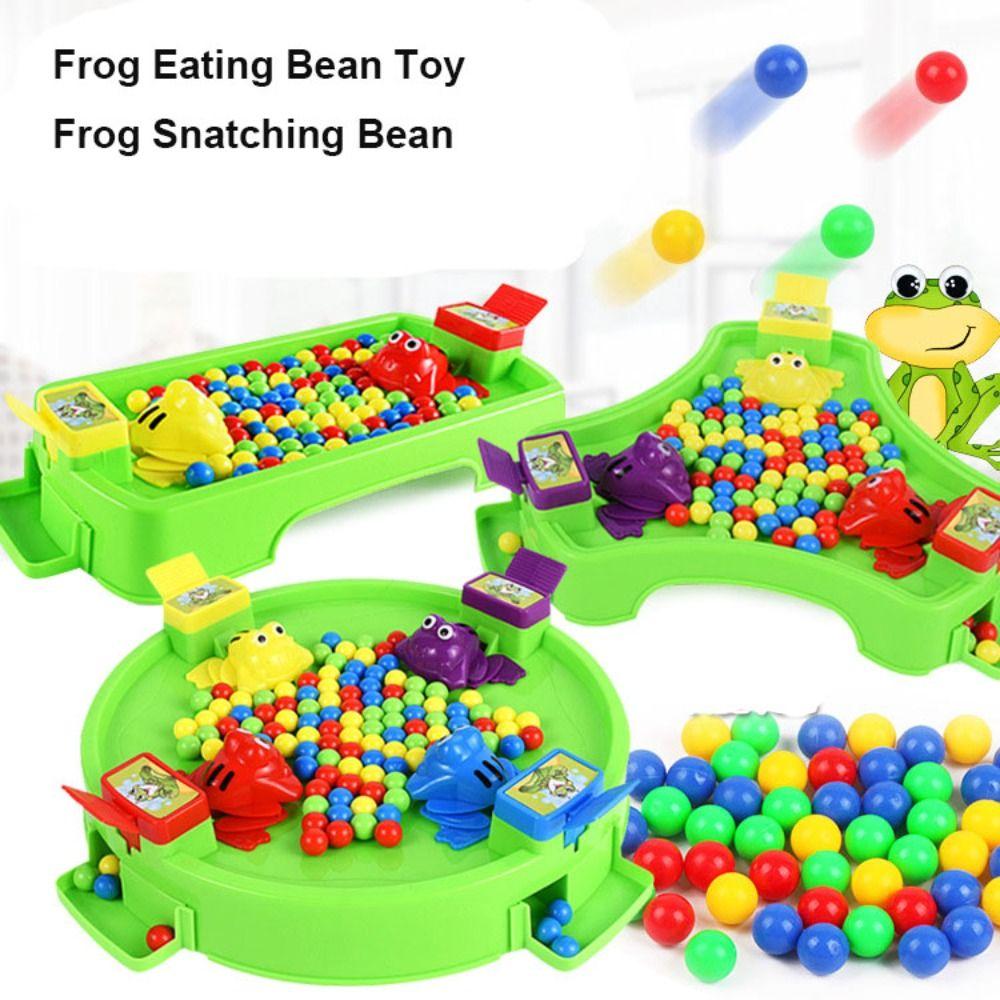 Colorful Beads Frog Snatching Bean Plastic Children's Interactive Puzzle Toy  Party Game