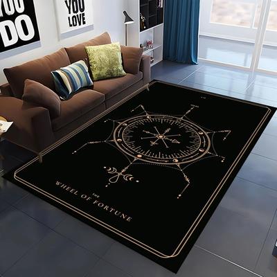 15er Größe Tarot Bedruckter Teppich für Wohnzimmer Heimdekoration Großer Teppich Schlafzimmer Bodenteppich Rutschfeste Leicht Waschbare Matte Fußmatten