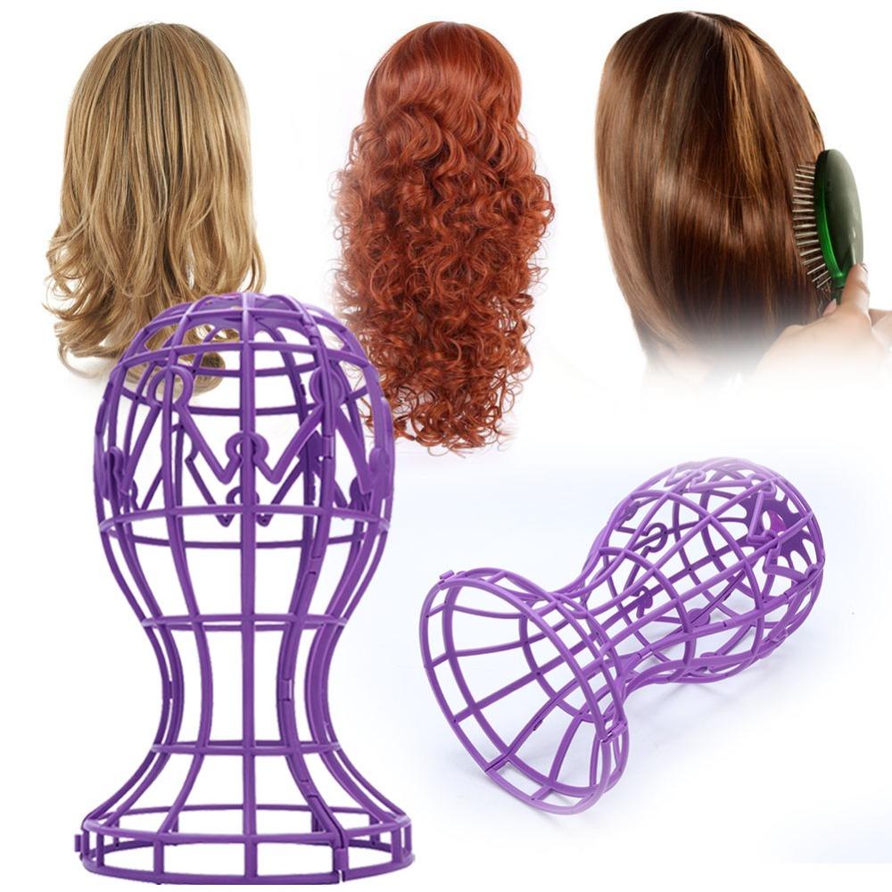 PP Foldable Wig Stand Foldable Design Wig Holder Stand Wig Hat Display Wig Display Stand  Home Use