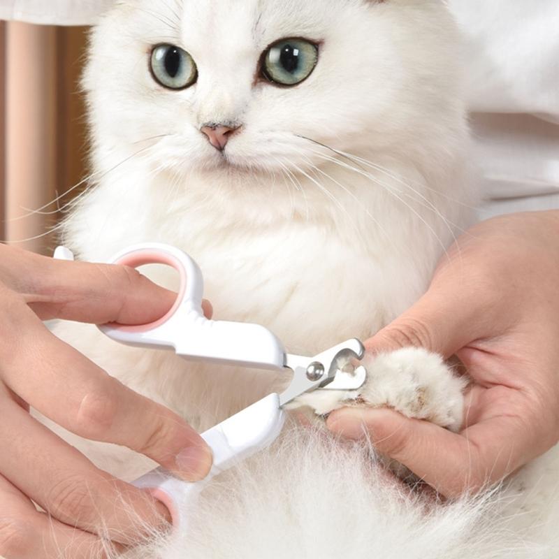 Stainless Steel Blade Pet Nail Trimmer For Small Large Dogs Cats Comfortable NonSlip Handle Grooming Kits