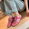 Strawberry Bear 2025 Summer New Inner Height Increase German Training Shoes Women's Soft Soles Are Not Tired Feet Leather Casual Sports Forrest Gump