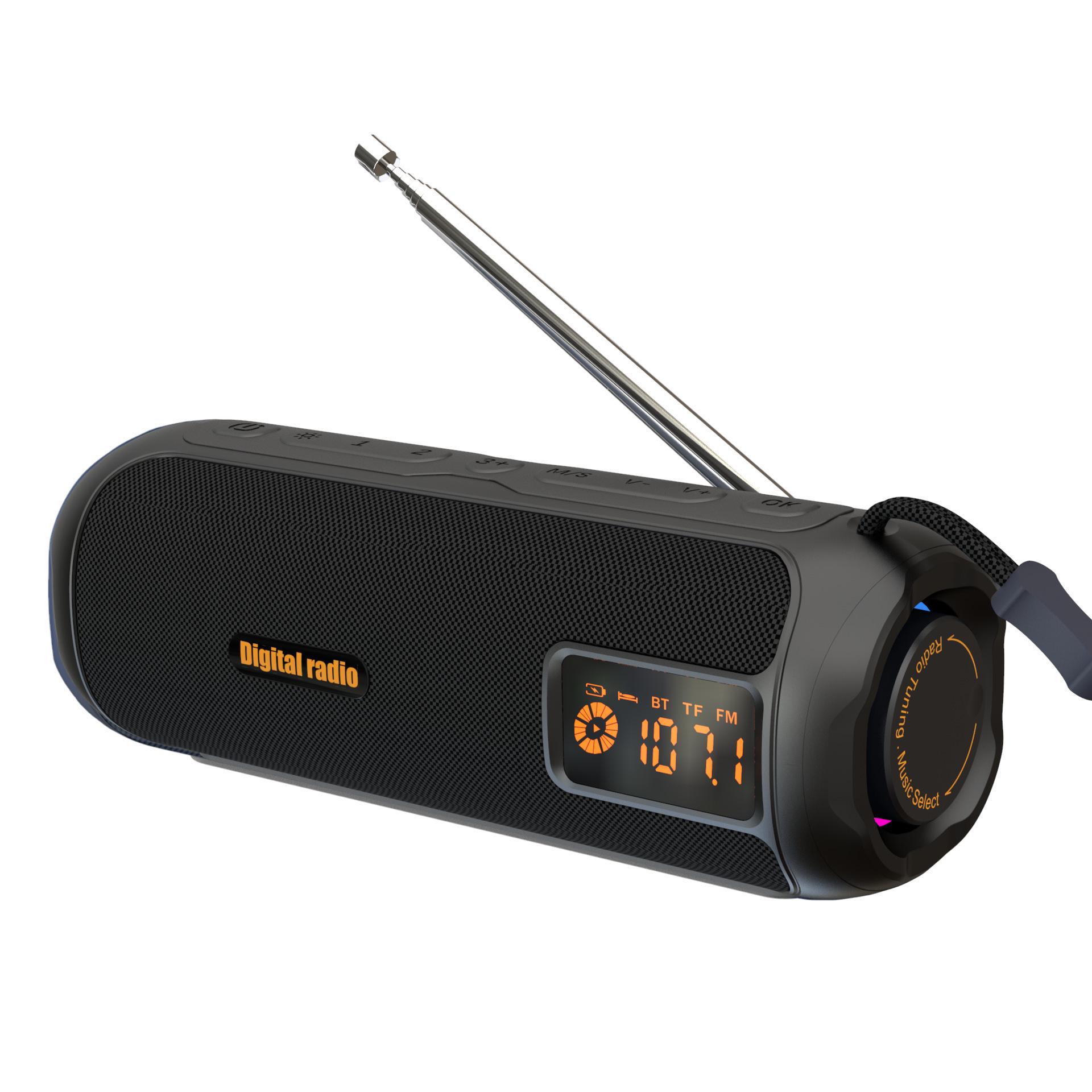 

Outdoor 4500mAh FM/DAB+ Bluetooth Speaker with TF Card & 10W Dual Speakers Standard чорний