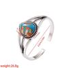 Retro Türkis Boho Armband: Ethno-Stil, 925 versilbert, Naturstein, trendiger Damenschmuck