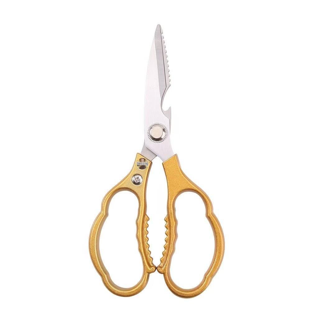Stainless Steel Multi-purpose Kitchen Shears with Scale & Bone Scraper