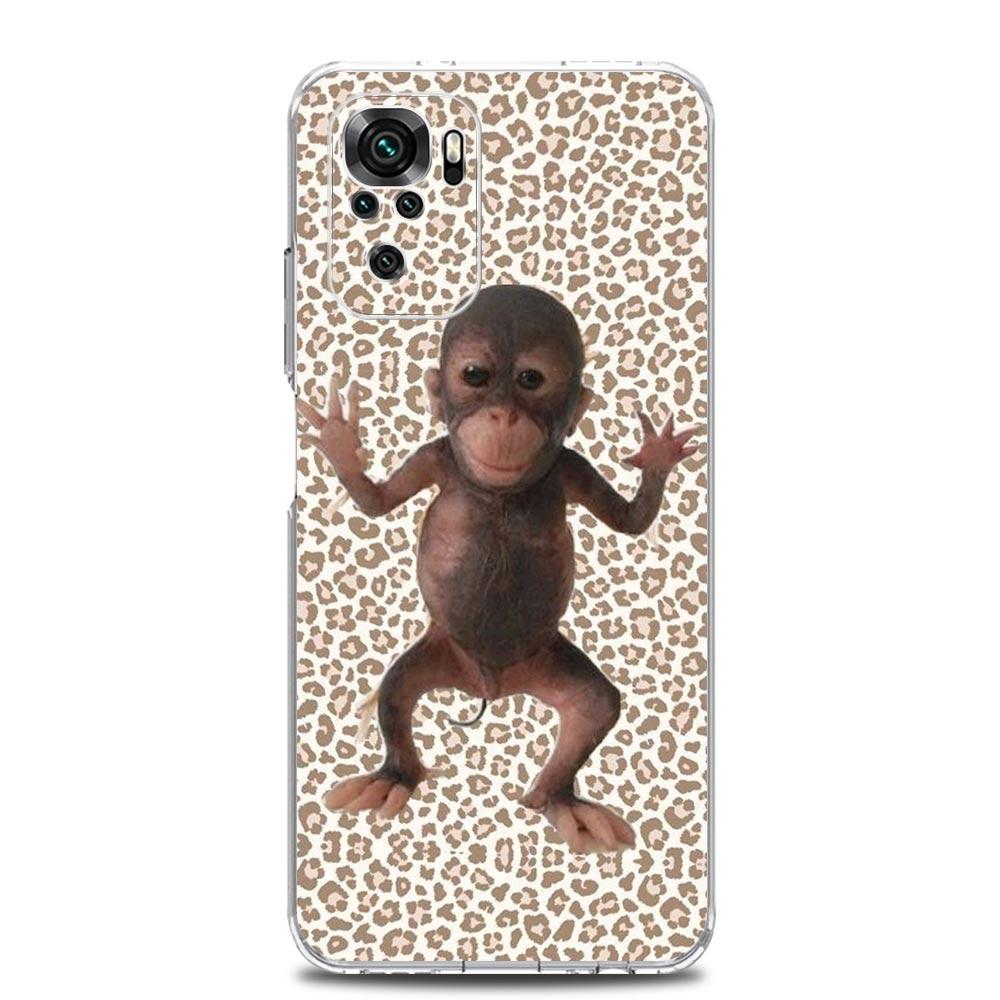 Handyhülle für Xiaomi Redmi Note 15 14 13 12 4G 10 11 Pro Plus 5G 14C 13C 12C 10C Klare Weiche TPU Hülle Niedlicher Lustiger Affe