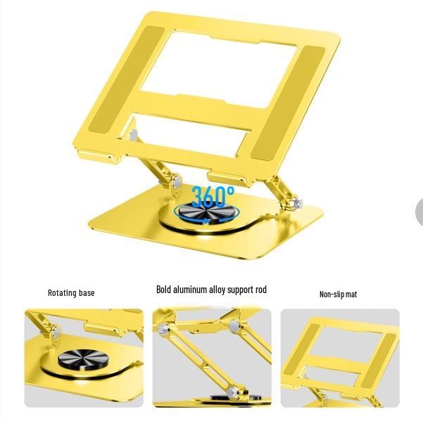 Adjustable Rotating Laptop Stand with Cooling Base