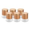Rose Gold Finish - Bell Bottom Glass Jars for Sugar,Cereal, Spices, Pulses and Other Kitchen Storage 1250ml, Set of 6