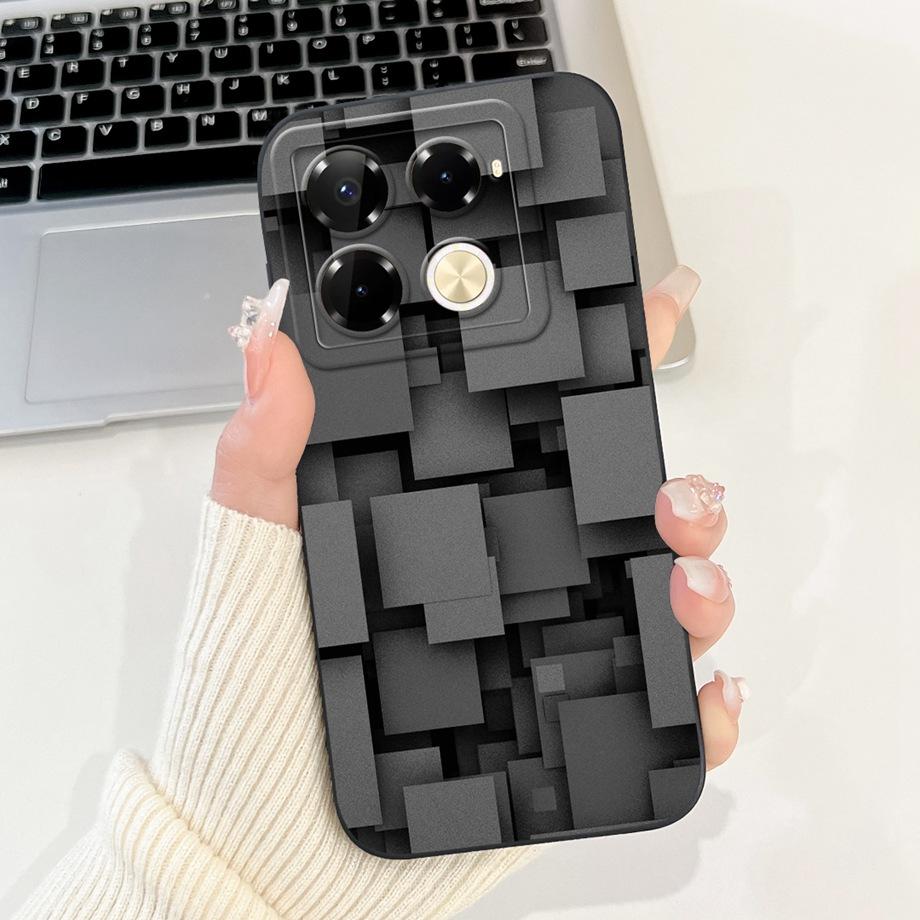 For Infinix Note 40 X6853 / Note 40 Pro 4G 5G / Note 40 Pro+ Plus Case Cover Liquid Silicone Soft TPU Cool Style Cartoon Fundas