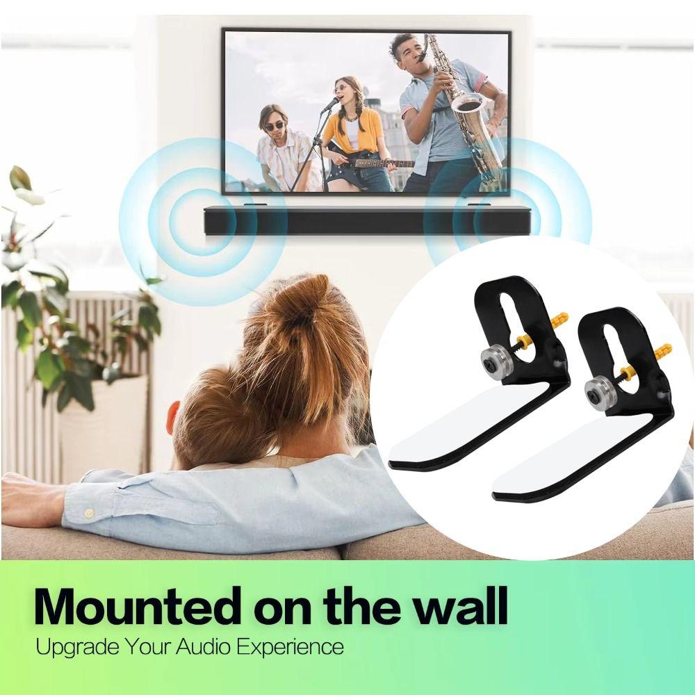L Shaped Bracket Soundbar Hanger Soundbar Wall Mount  Audio System Setup