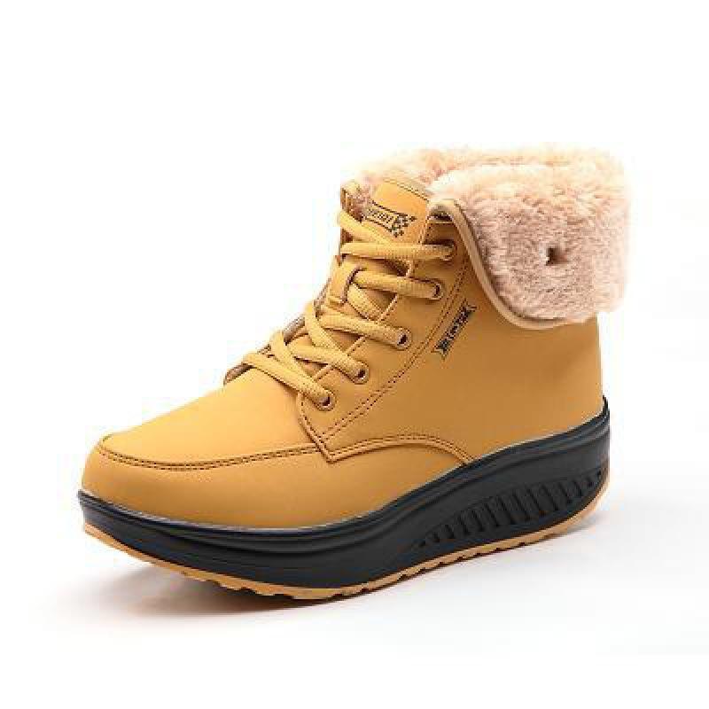 Women's fashion high top warm arch support thick sole soft elastic comfortable shock absorption waterproof non-slip leisure snow boots cotton shoes