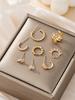 8pcs/set Exquisite Cubic Zirconia Leaf Geometric Ear Clip Stud Earring For Women's Wedding Party Accessories, High-End Jewelry