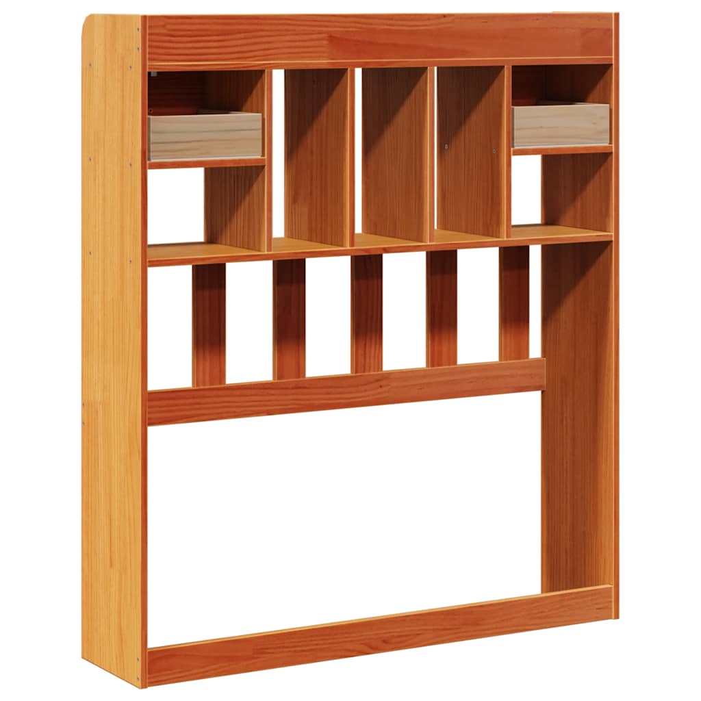 Headboard with Storage Space Wax Brown 75 Cm Solid Pine Wood