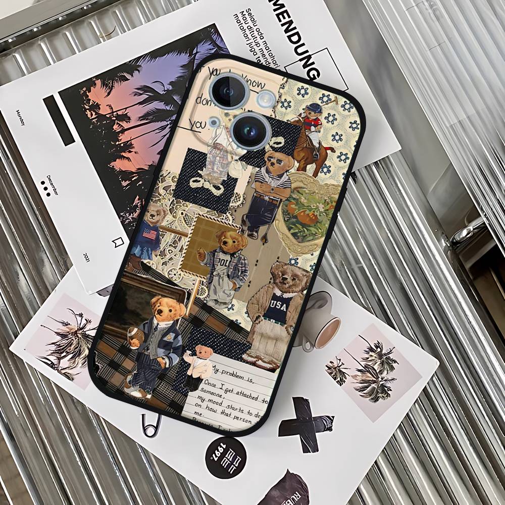 Cartoon Bear P-Polo-S Phone Case Phone Case That Fits IPhone 16, 15, 11, 13, 14 Pro Max, Plus, X, Xr, Xs Max, 12 Mini