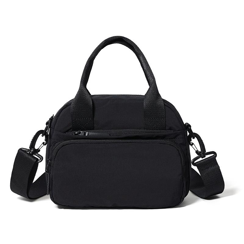 Solid Color Handbag Travel Crossbody Bag Lightweight Water-Repellent Nylon Bag Women's Shoulder Bag