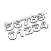 3D Metall Alphabet Silber Abzeichen Chrom Silber Buchstaben Zahlen Logo Auto Aufkleber Autos Auto Aufkleber Dekoration Zubehör
