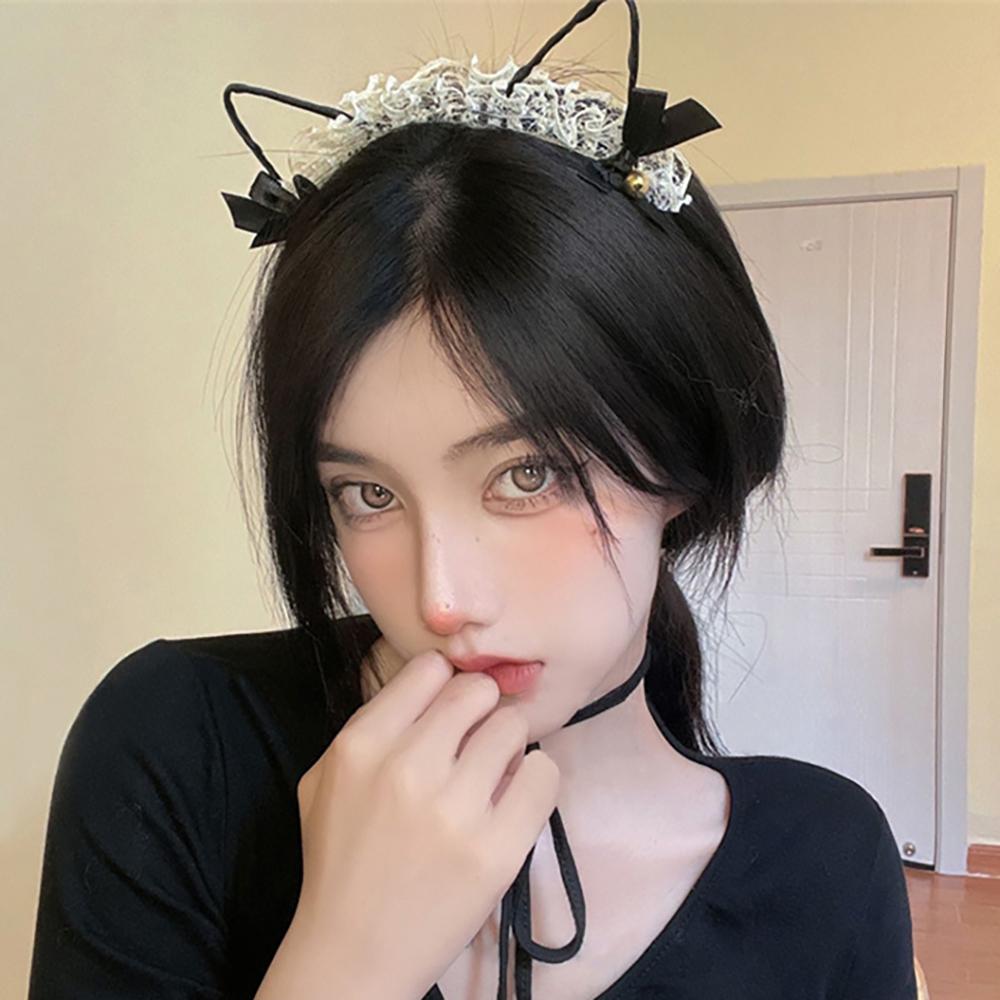 Ženy Kočičí Uši Hlava Plyšová Ozdoba Módní Krajka Dámská Čelenka Cosplay Pokrývka hlavy Čelenka Dívka Narozeninová Párty Vlasové Doplňky