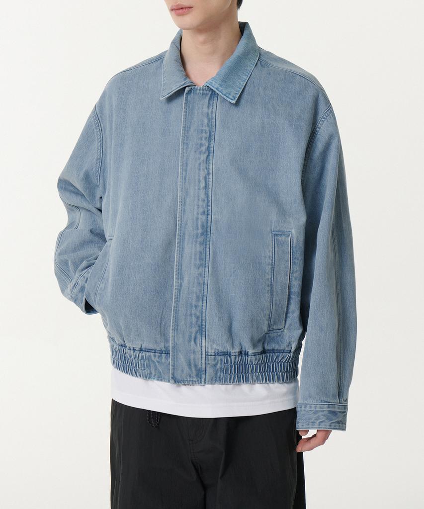 Musinsa Standard Oversized Denim Blouson Jacket [Light Indigo]