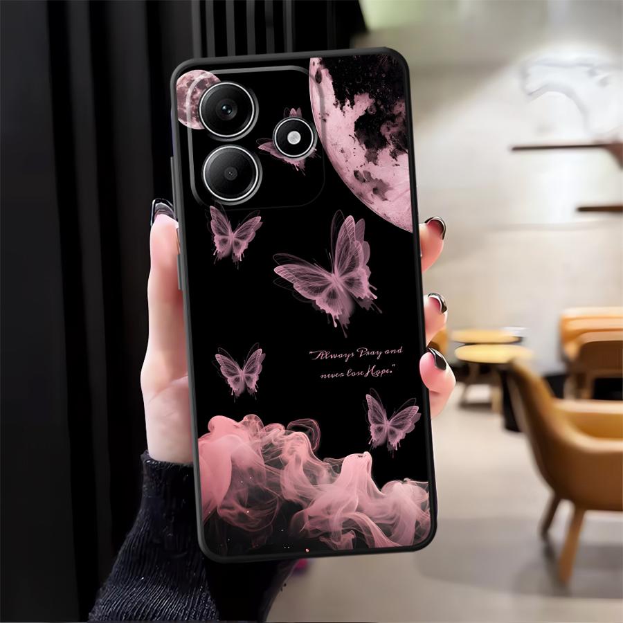 Simple Butterfly Phone Cover Case for Xiaomi Redmi Note 14 13 Pro Plus 14C 10 12C 13C 12 11 9 8 7 A1 K80 A4 A5 A3 A1 K40 A2