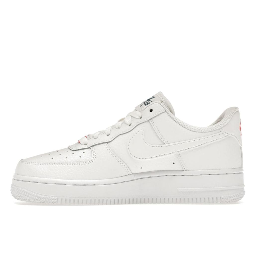 Nike  Air Force 1 07 Essential Summit White Solar Red Women Sneakers CT1989-101