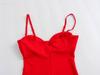 Stylish Strapless V-Neck Long Dress for Women