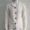 Men's Solid Color Button-Up Long Sleeve Knitted Sweater