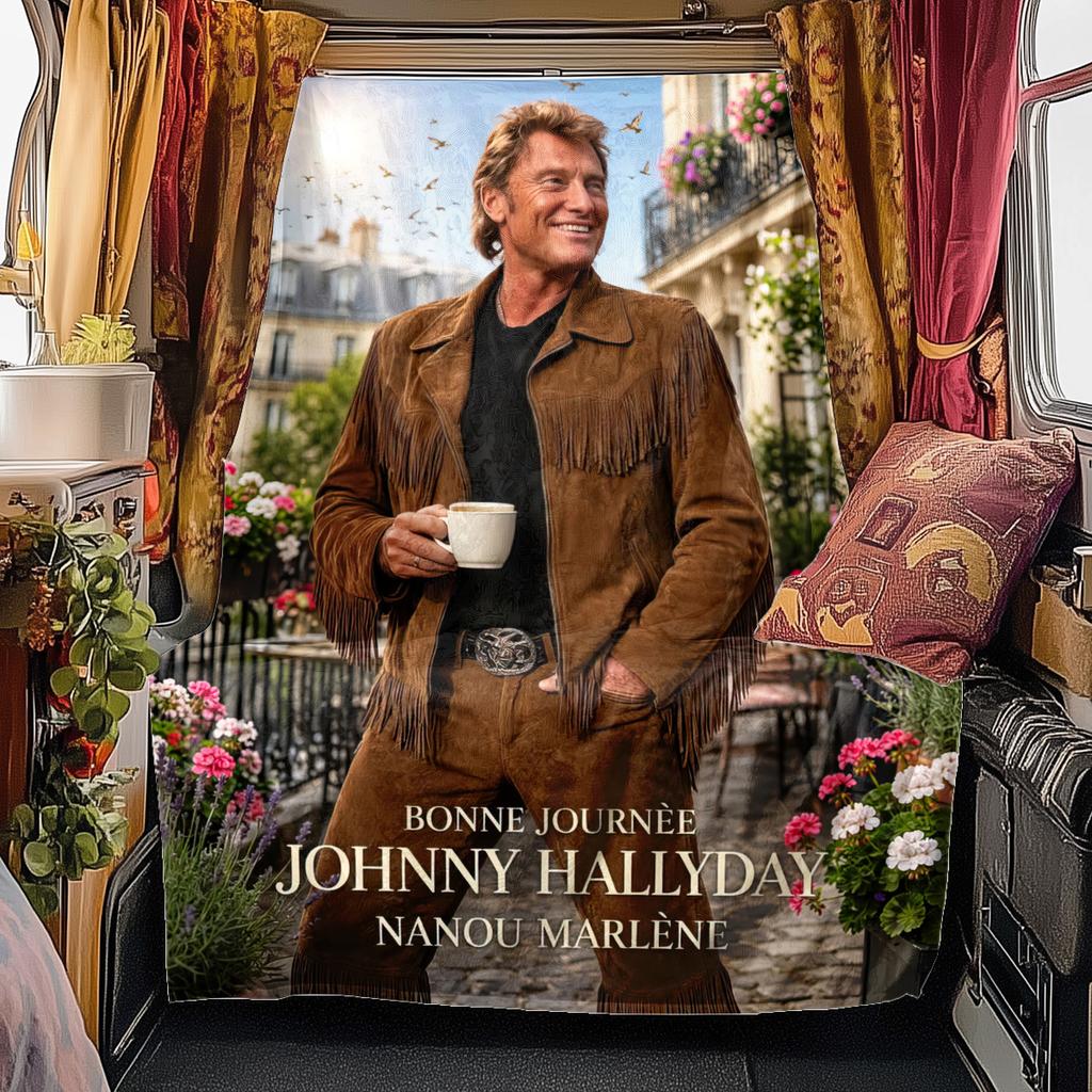 French legendary rock singer and actor Johnny Hallyday blanket soft home furnishing nap decoration four seasons warm Sherpa blanket U6