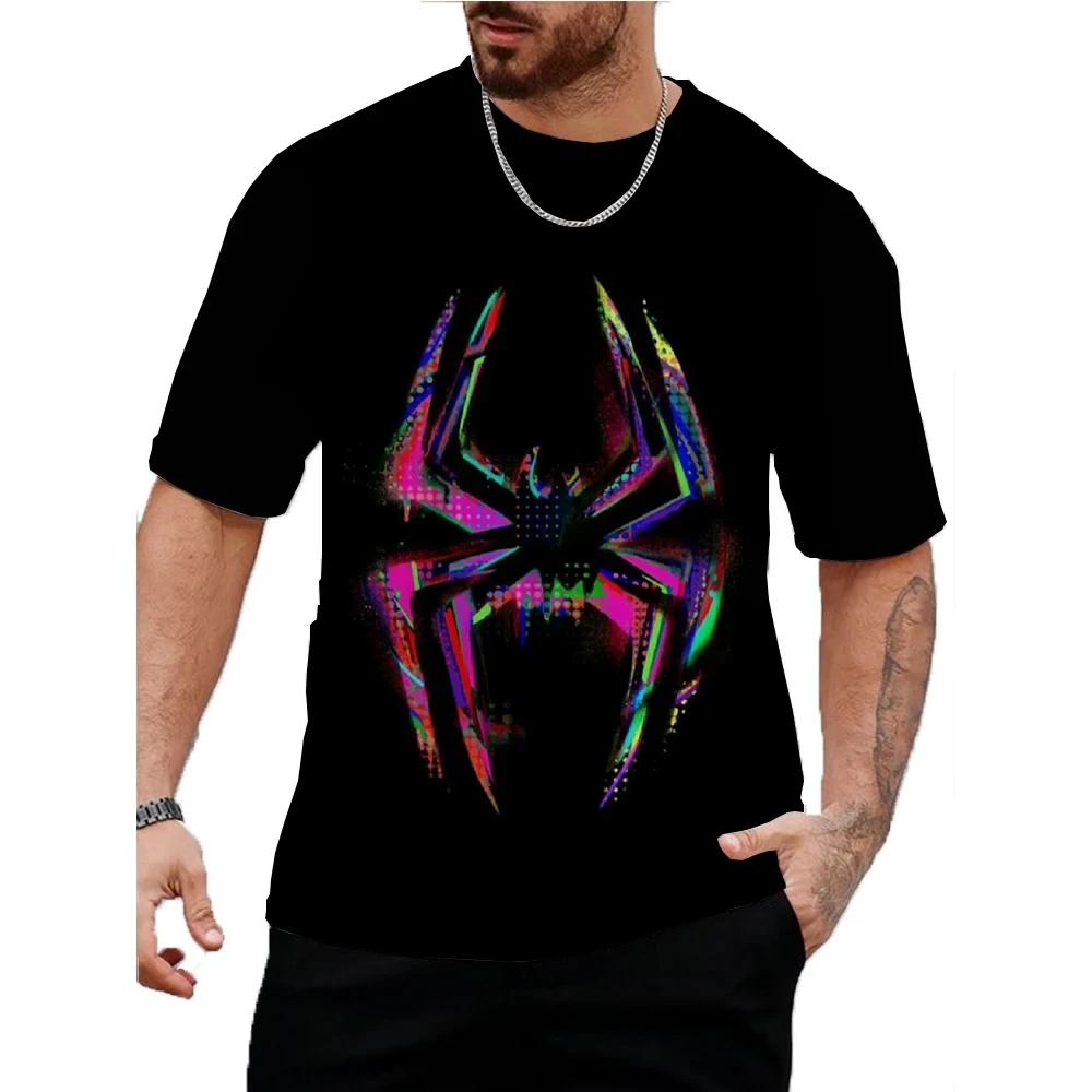 Harajuku casual role-playing men's 3D digital printed street fashion comfortable spider series summer short sleeved T-shirt