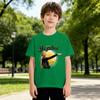 Kids Printed Round Neck Short Sleeve Loose Fit T-Shirt Casual Summer Top