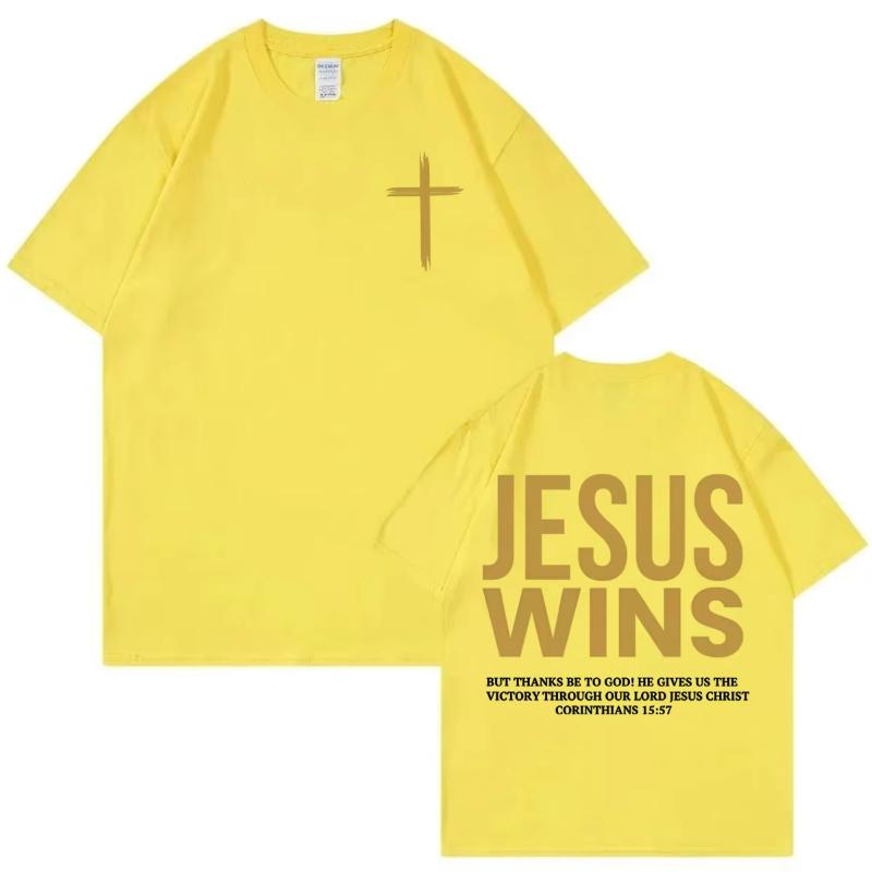 Aesthetic Christian Jesus Bible Verse T-shirt High Quality Fashion Oversized T-shirts Men Women Casual Cotton T Shirt