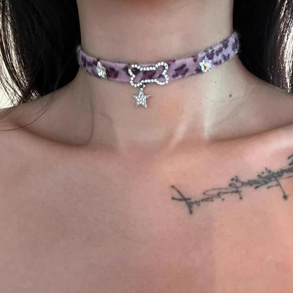 Grunge Leather Cat Claw Punk Trendy Necklace for Women Exquisite PU Charms Choker Sweet Cool Party Jewelry Y2K Fashion Gifts
