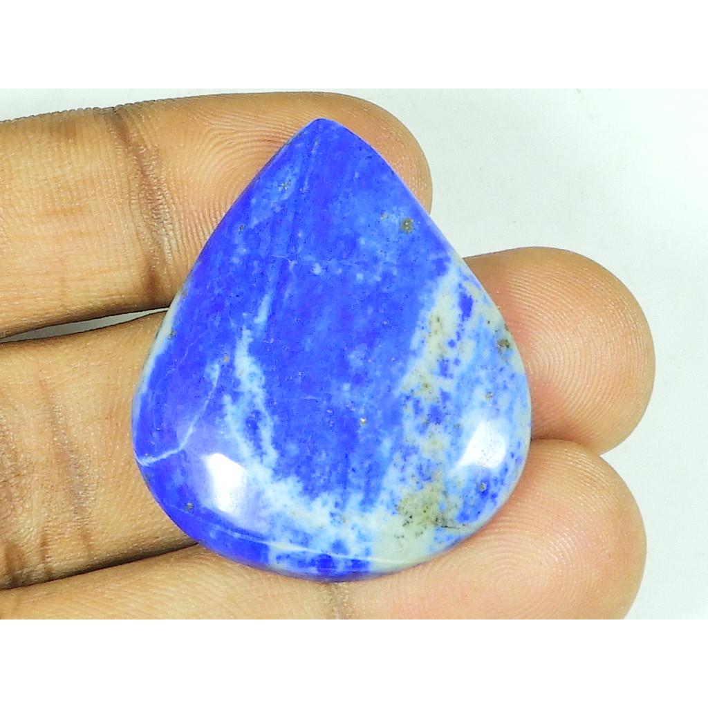 31X37X05 MM Natural Lapis Lazuli Pear Shape Cabochon Loose Gemstone 64Cts. SY-532
