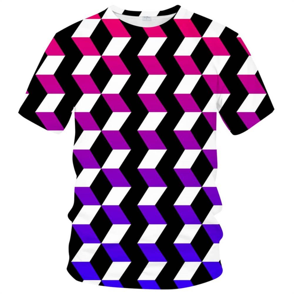 

Магическая оптическая иллюзия, графика для мужской одежды, женская одежда, 3D-принт, забавная футболка, топы, поп-музыка, летняя повседневная одежда с коротким рукавом 6XL