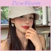 Simple Solid Color Gold Label Decor Casual Beret For Women Summer Fashion Accessory