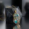 Romantic Artistic Face Flower Pendant Necklace for Women  Stainless Steel Chain Unique Design Summer Party Jewelry Gift