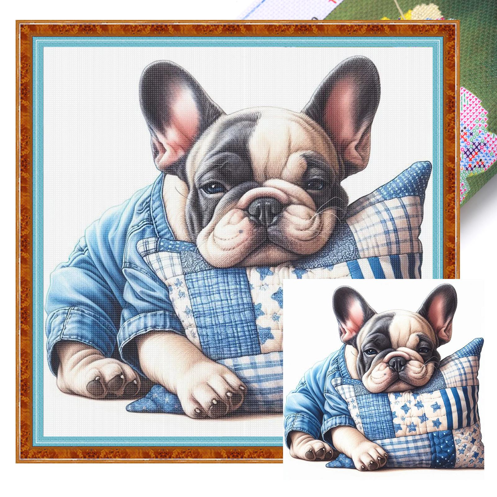 

Animal Full 11CT DIY Stamped Printed Cross-Stitch Kits 40x40cm Cross Stitch Art and Crafts Kits for Beginners Adults Home Decor