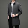 Spring and autumn men's mid-length windbreaker thin middle-aged men's jacket casual fashion coat coat
